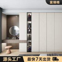 富瑞格家居现代极简约走入式衣帽间设计净醛板卧室整体衣柜