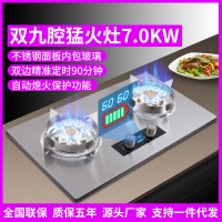 煤气灶双灶家用定时炉台嵌两用熄火保护猛火灶厨卫不锈钢天燃气灶